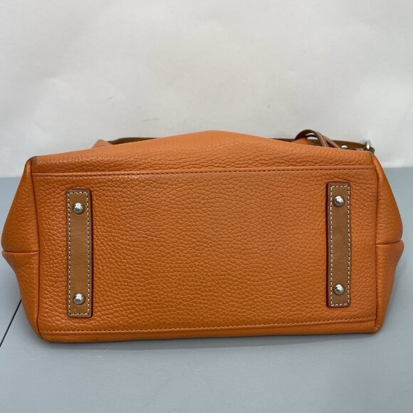 Dooney & Bourke Paige Sac Shoulder Bag Purse Zip Top Pebbled Leather Orange - Picture 5 of 14